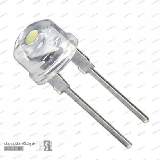 LED کلاهی سفید مهتابی 8 میلیمتر LED