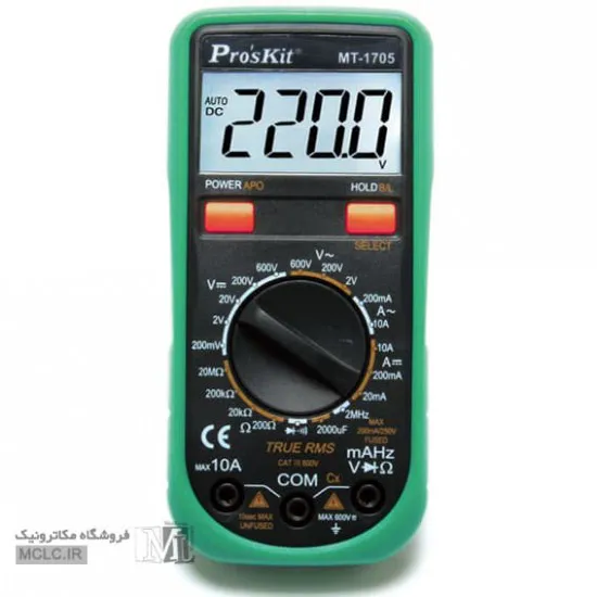 مولتی متر پروسکیت MT-1705تایوانی ابزار و تجهیزات الکترونیک