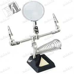 گیره مونتاژ ذره‏ بین دار + پایه هویه PROSKIT 608-391E