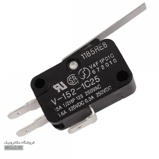 میکروسوییچ اهرمدار V-152 | KW7-0 دسته 28 میلی متر کلید سوئیچ باتوم