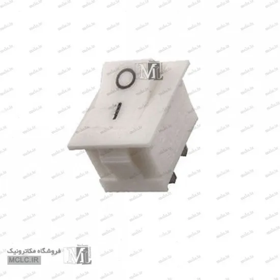 کلید راکر 2 پین سفید سوئیچ و باتوم