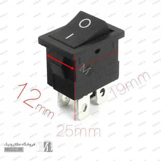 کلید راکر 4 پین سوئیچ و باتوم