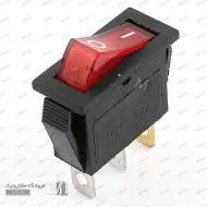 کلید راکر چراغدار قرمز باریک 3 پین