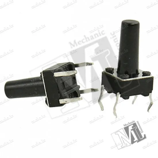 تک سوییچ 4 پین 6*6 سایز 13 میلیمتر کلید سوئیچ باتوم