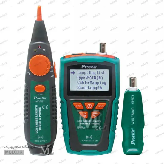 ست ردیاب و تستر شبکه با LCD پروسکیت MT-7071 ابزار و تجهیزات الکترونیک