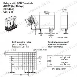رله شیشه ای OMRON G2R-2 | 12V 2C 5A