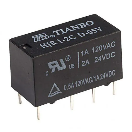 رله مخابراتی 5 ولت HJR1-2C-1-5 قطعات الکترونیک