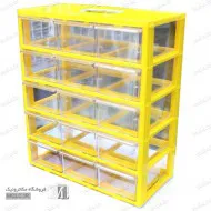 پالت 15 کشوی کریستالی - کشو متوسط - سفید