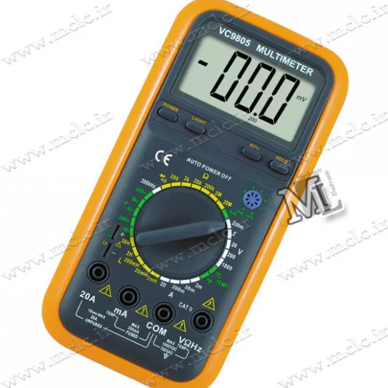 مولتی متر دیجیتال VC9805 - مجهز به خازن سنج و سلف سنج ابزار و تجهیزات الکترونیک