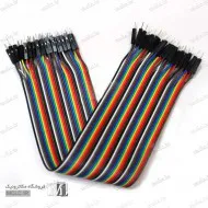 سیم جامپر فلت دو سر نری 40 عددی 20cm