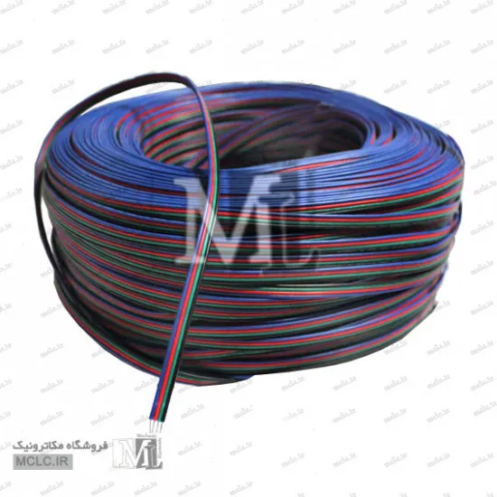 سیم افشان 2 زوج مخصوص LED RGB متری سیم، کابل و مجموعه سیم الکترونیکی