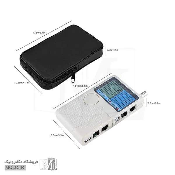 تستر کابل شبکه چهار کاره طرح فول RJ-45 RJ-11 USB BNC با ریموت تست جداشونده
