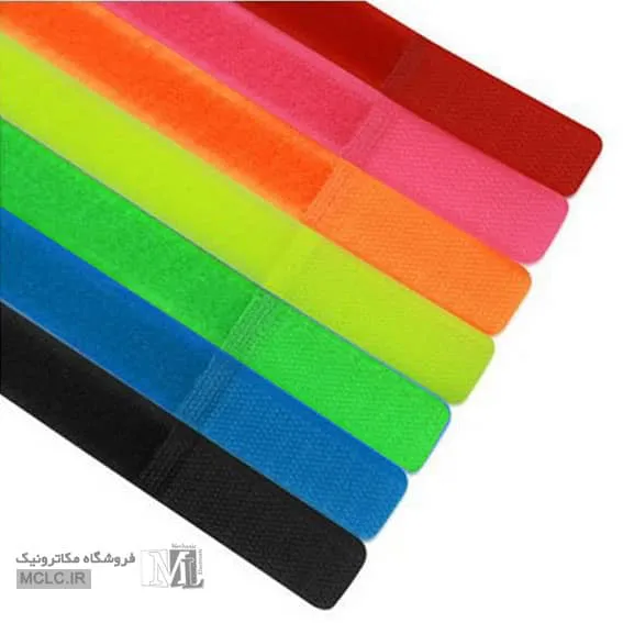 بست رنگی کابل پارچه ای 7 رنگ بدون کلمپ پلاستیکی