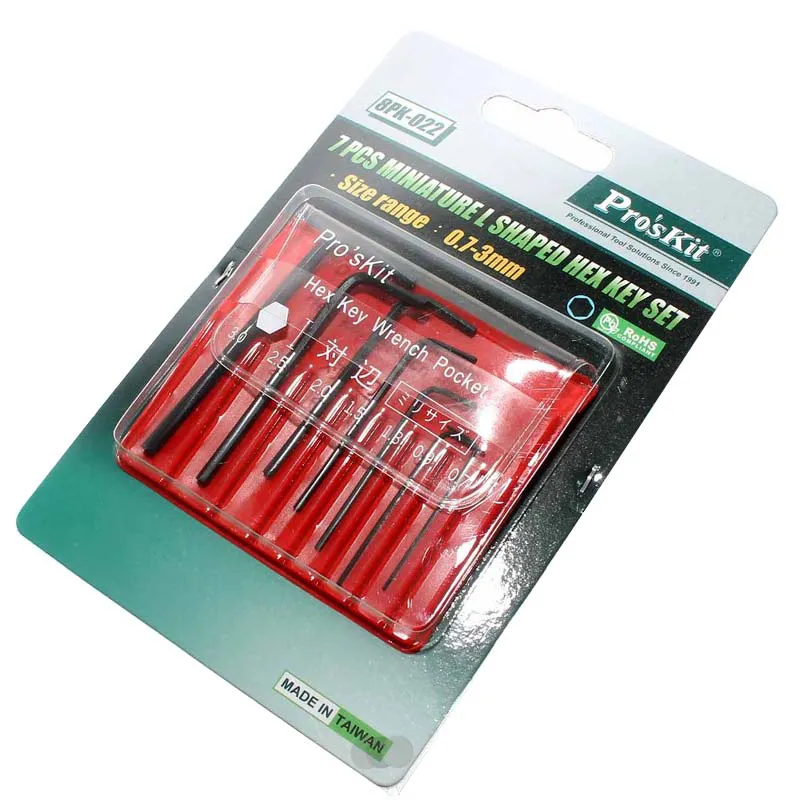 بسته بندی 7 عدد آچار آلن 8PK-022