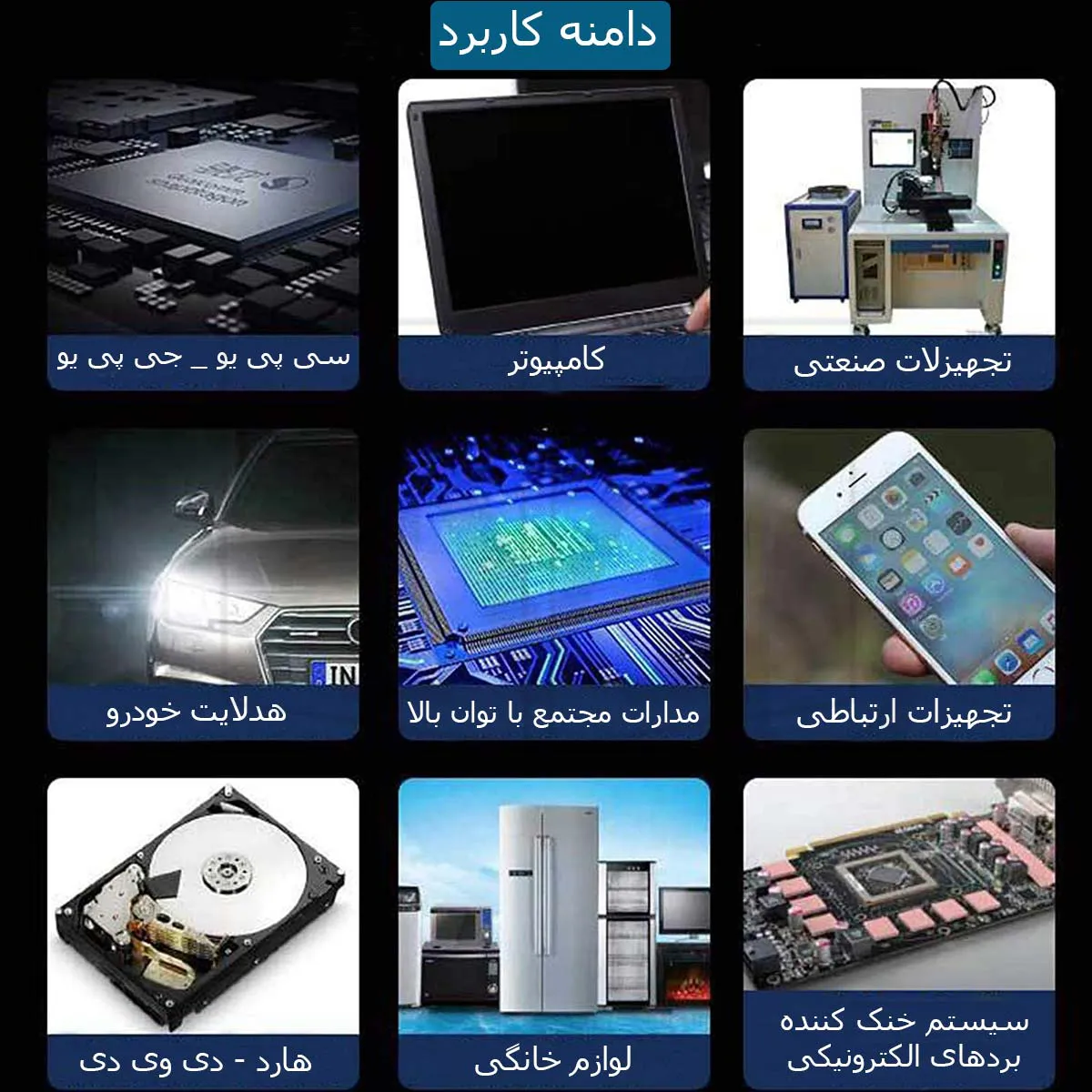 دامنه کاربرد کیت خمیر سیلیکون HY-T1